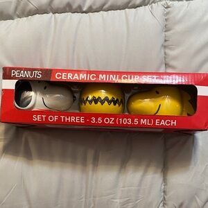 Peanuts Character Ceramic Cup Trio - White, Yellow, Black